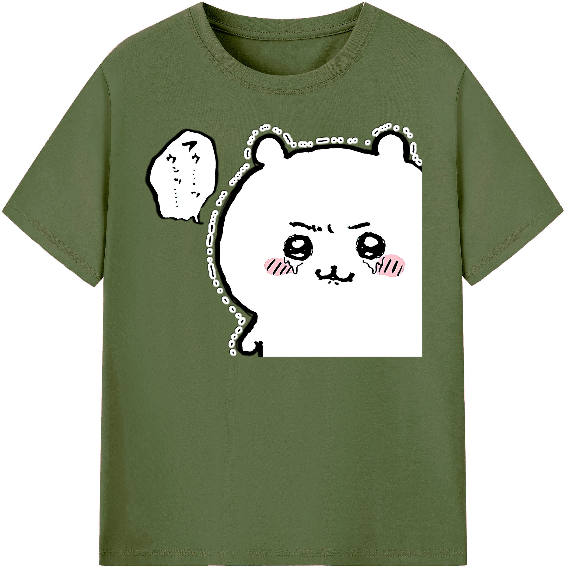 （画像用） ちいかわ ちいかわ Chii-kawa chiikawa 綿100％半袖Tシャツ（フロントプリント）
